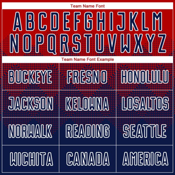 Custom Red Navy-White Sublimation Soccer Uniform Jersey