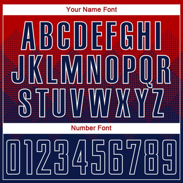 Custom Red Navy-White Sublimation Soccer Uniform Jersey