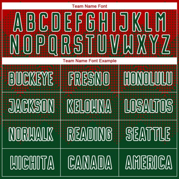 Custom Red Green-White Sublimation Soccer Uniform Jersey