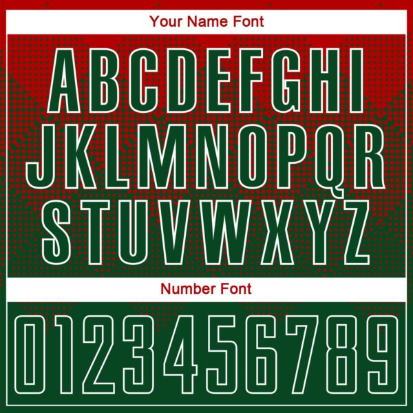 Custom Red Green-White Sublimation Soccer Uniform Jersey