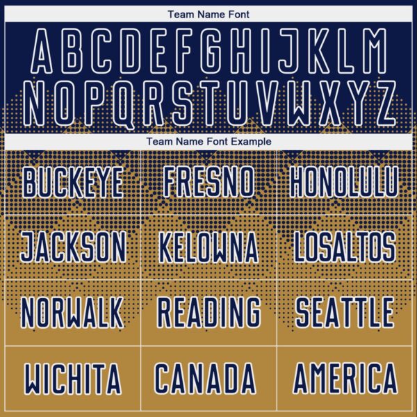 Custom Old Gold Navy-White Sublimation Soccer Uniform Jersey