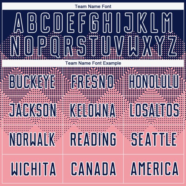 Custom Medium Pink Navy-White Sublimation Soccer Uniform Jersey