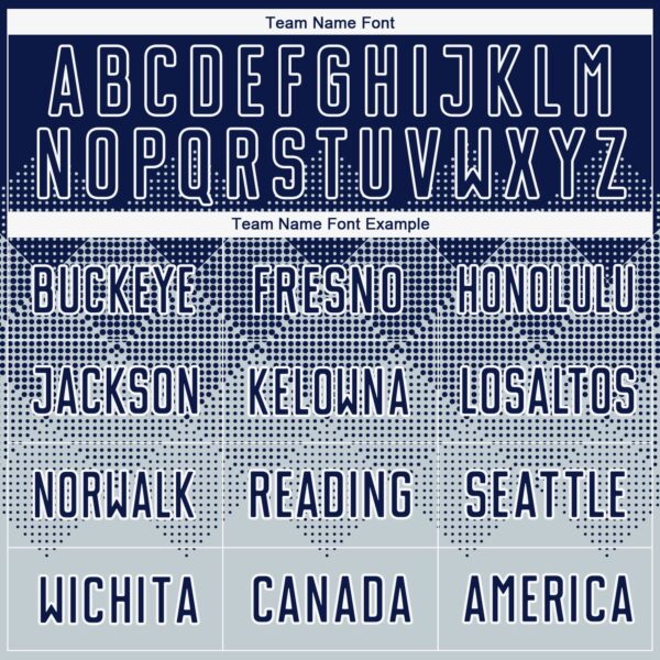 Custom Silver Navy-White Sublimation Soccer Uniform Jersey