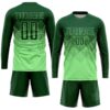 Custom Pea Green Green Sublimation Soccer Uniform Jersey