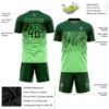 Custom Pea Green Green Sublimation Soccer Uniform Jersey
