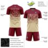 Custom Cream Crimson Sublimation Soccer Uniform Jersey