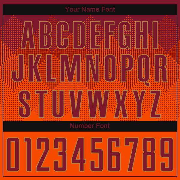 Custom Orange Crimson-Old Gold Sublimation Soccer Uniform Jersey