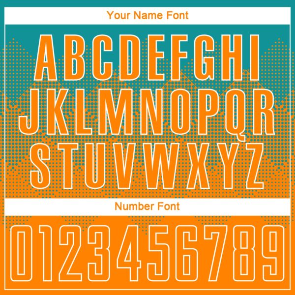 Custom Teal Bay Orange-White Sublimation Soccer Uniform Jersey