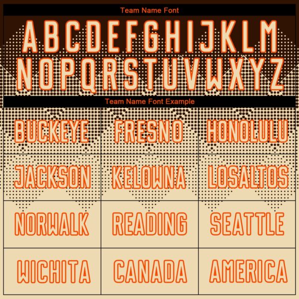 Custom Brown Cream-Orange Sublimation Soccer Uniform Jersey