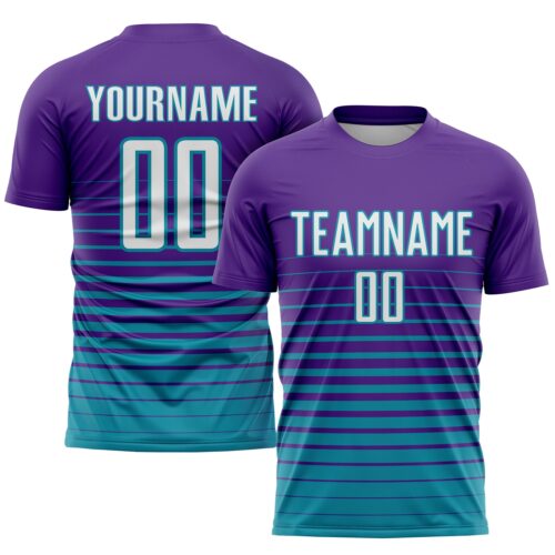 Soccer0742_4bb9ff6f-1d09-466b-b1a8-7bfc90d9e309 Custom Purple White-Teal Pinstripe Fade Fashion Sublimation Soccer Uniform Jersey