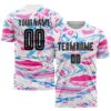 Custom Figure Black-Pink Sublimation Soccer Uniform Jersey
