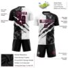 Custom Graffiti Pattern Black-Pink Scratch Sublimation Soccer Uniform Jersey