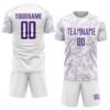 Custom White Purple Sublimation Soccer Uniform Jersey