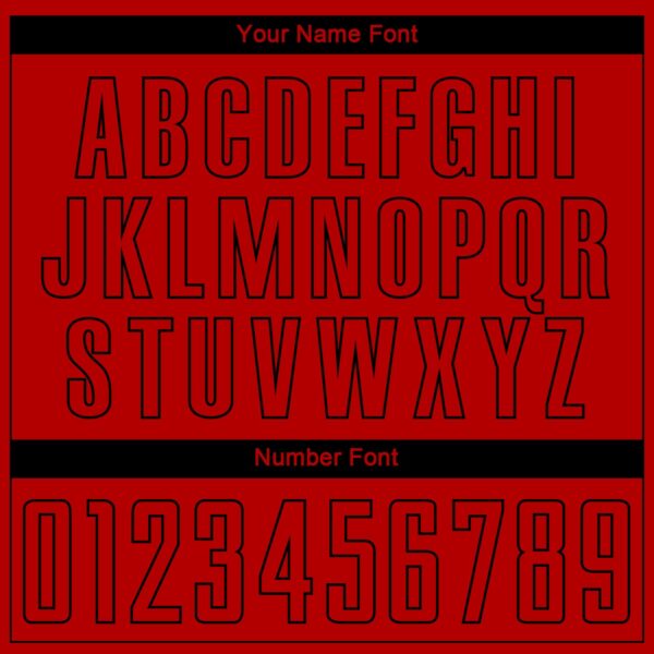 Custom Red Black Sublimation Soccer Uniform Jersey