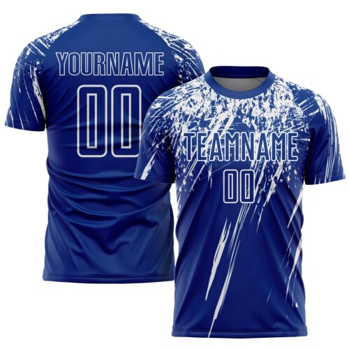 Soccer0809 Custom Royal White Sublimation Soccer Uniform Jersey