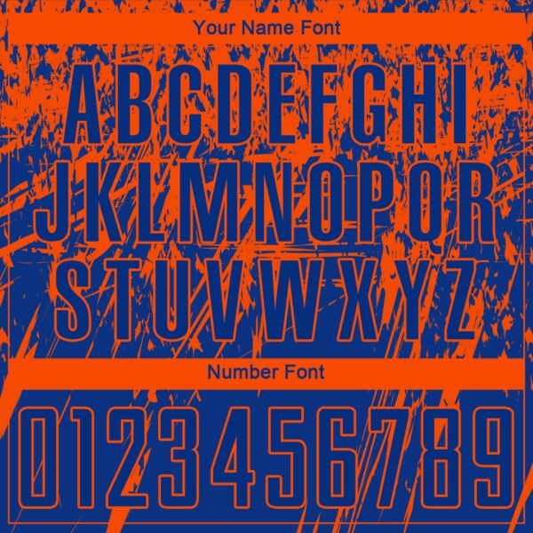 Custom Royal Orange Sublimation Soccer Uniform Jersey