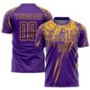 Soccer0832 Custom Purple Yellow Sublimation Soccer Uniform Jersey