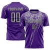 Soccer0835 Custom Purple Gray-Black Sublimation Soccer Uniform Jersey