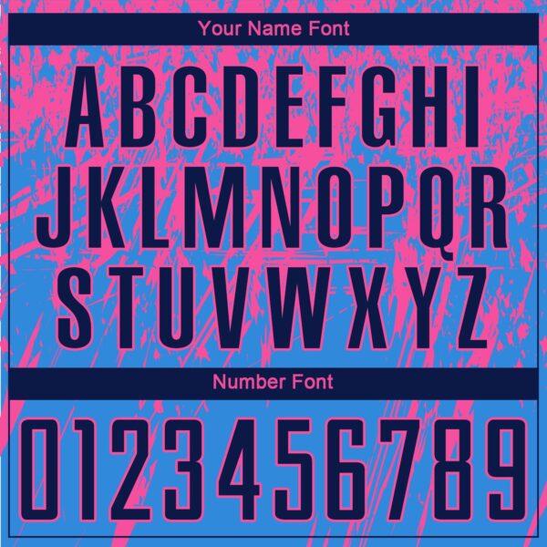 Custom Powder Blue Navy-Pink Sublimation Soccer Uniform Jersey