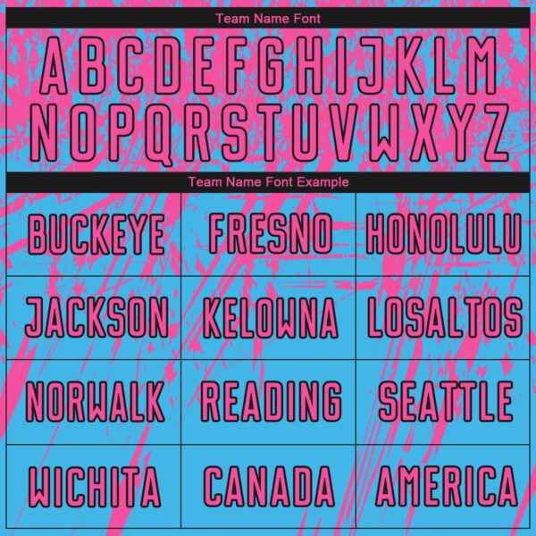 Custom Sky Blue Pink-Black Sublimation Soccer Uniform Jersey