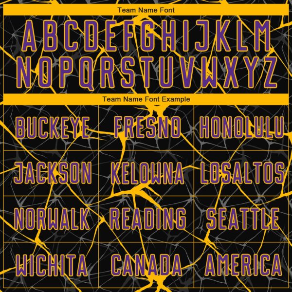 Custom Black Purple-Gold Sublimation Soccer Uniform Jersey