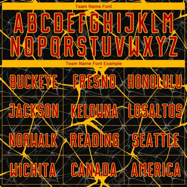 Custom Black Red-Gold Sublimation Soccer Uniform Jersey