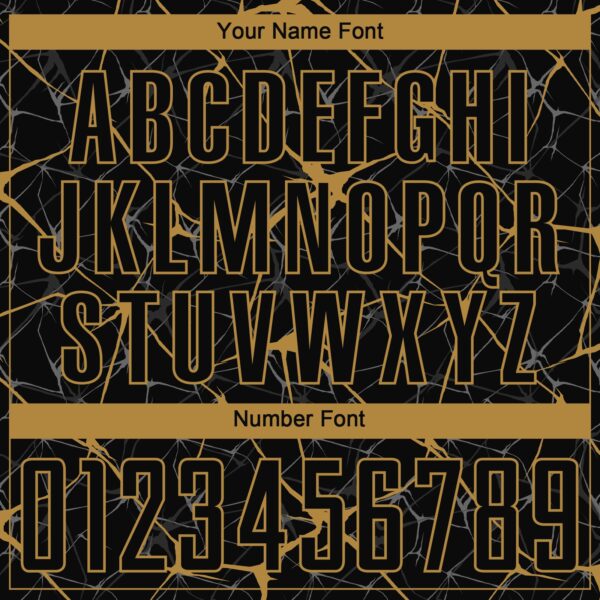 Custom Black Old Gold Sublimation Soccer Uniform Jersey