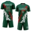 Custom Green Red-White Sublimation Mexico Soccer Uniform Jersey