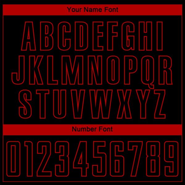 Custom Black Red Sublimation Soccer Uniform Jersey