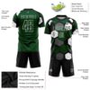 Custom Green Black-White Sublimation Soccer Uniform Jersey