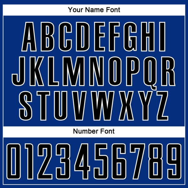 Custom Royal Black-White Sublimation Soccer Uniform Jersey