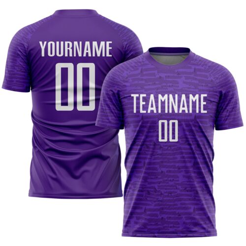 Soccer1045 Custom Purple White Sublimation Soccer Uniform Jersey