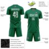 Custom Kelly Green White Sublimation Soccer Uniform Jersey