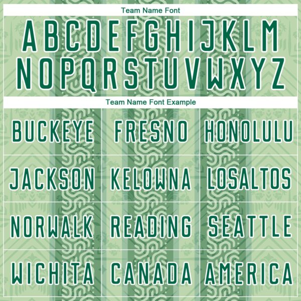 Custom Kelly Green Pea Green-White Ethnic Stripes Sublimation Soccer Uniform Jersey