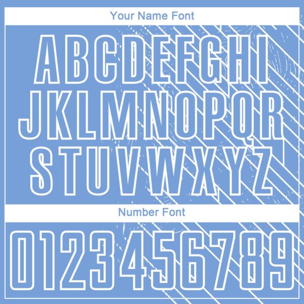 Custom Light Blue White Lines Sublimation Soccer Uniform Jersey