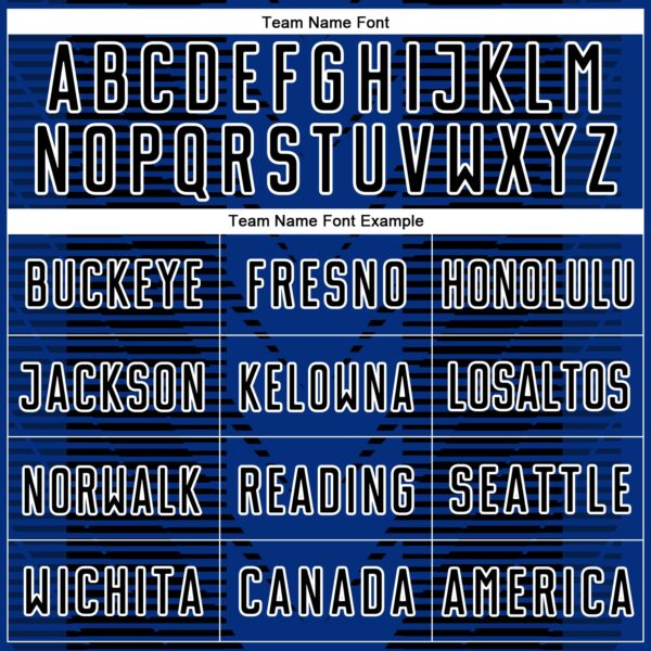 Custom US Navy Blue Black-White Lines Sublimation Soccer Uniform Jersey