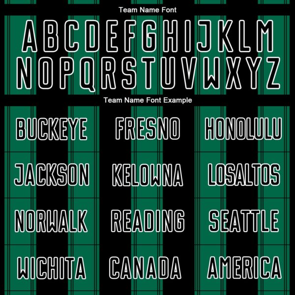 Custom Black Kelly Green-White Line Sublimation Soccer Uniform Jersey