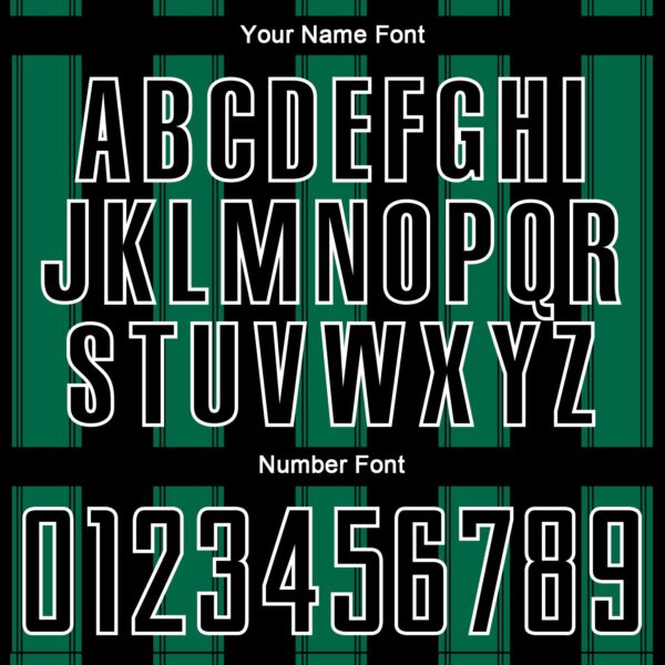 Custom Black Kelly Green-White Line Sublimation Soccer Uniform Jersey