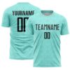 Custom Ice Blue Black Geometric Shapes Sublimation Soccer Uniform Jersey