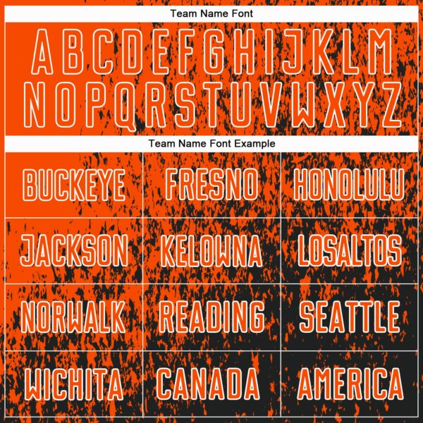 Custom Orange Black-White Abstract Fragment Art Sublimation Soccer Uniform Jersey