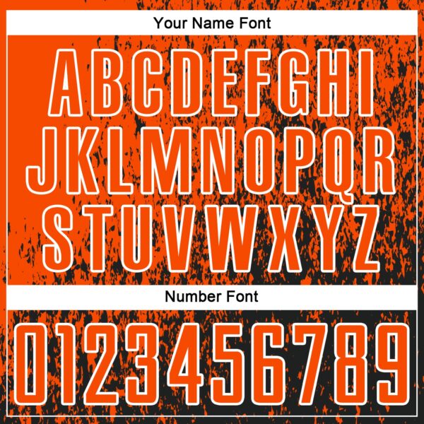 Custom Orange Black-White Abstract Fragment Art Sublimation Soccer Uniform Jersey