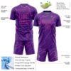 Custom Purple Pink Lightning Sublimation Soccer Uniform Jersey