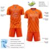 Custom Orange Bay Orange-White Line Sublimation Soccer Uniform Jersey
