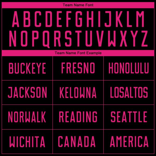 Custom Black Hot Pink Sublimation Soccer Uniform Jersey