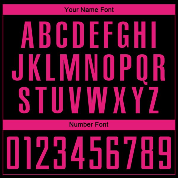 Custom Black Hot Pink Sublimation Soccer Uniform Jersey