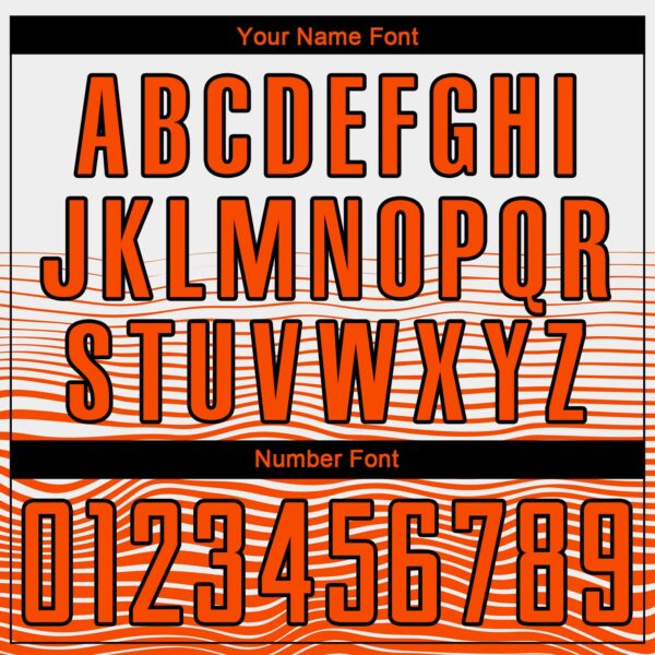 Custom White Orange-Black Gradient Line Sublimation Soccer Uniform Jersey