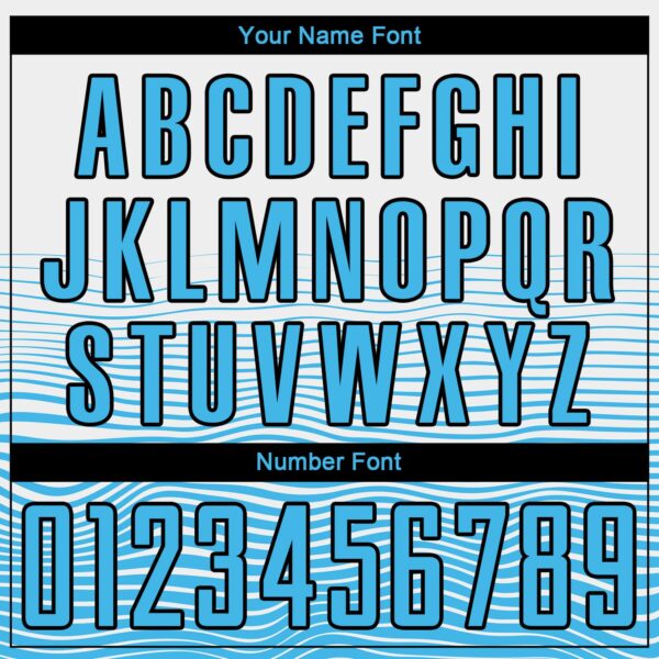 Custom White Sky Blue-Black Gradient Line Sublimation Soccer Uniform Jersey