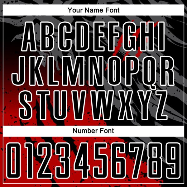 Custom Black Red-White Gradient Scratch Splash Sublimation Soccer Uniform Jersey