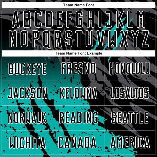 Custom Black Aqua-White Gradient Scratch Splash Sublimation Soccer Uniform Jersey