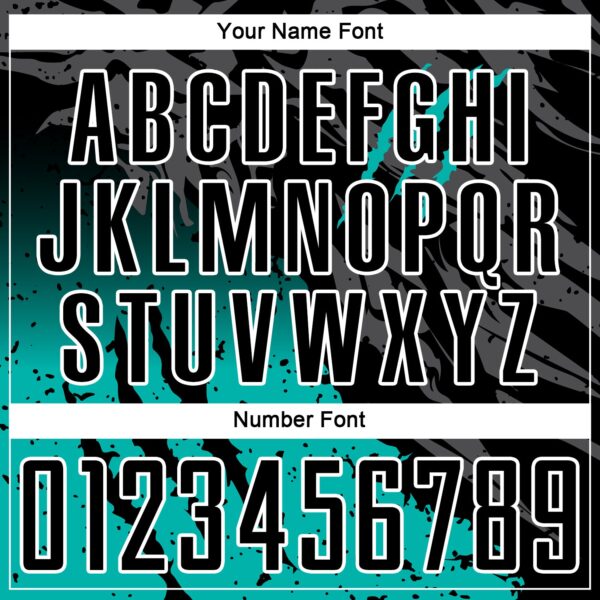 Custom Black Aqua-White Gradient Scratch Splash Sublimation Soccer Uniform Jersey